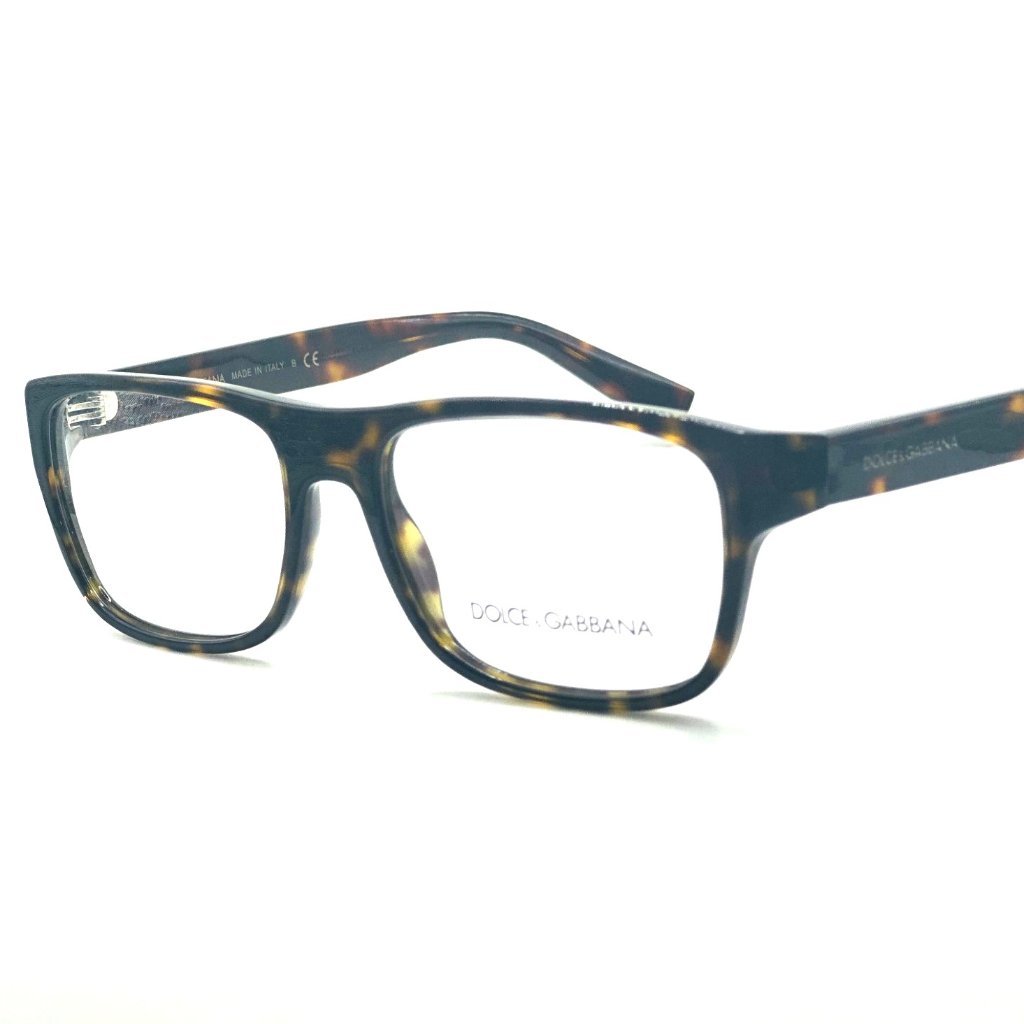 New Dolce & Gabbana Dg 3276 502 Havana Men Rectangle Eyeglasses 54mm 17 140